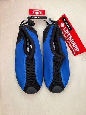 Lifeguard Water Shoes Youth Size 13-1 Blue Black NWT